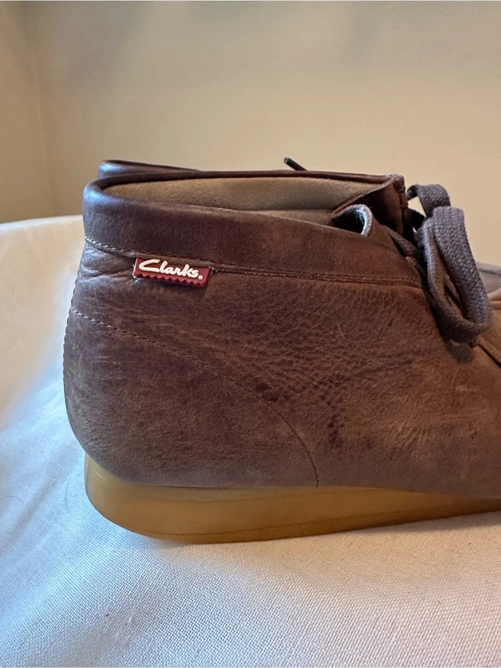 Clarks Men’s Oily Brown Stinson Hi Leather Chukka Boots Sz 10 Preppy Ivy League